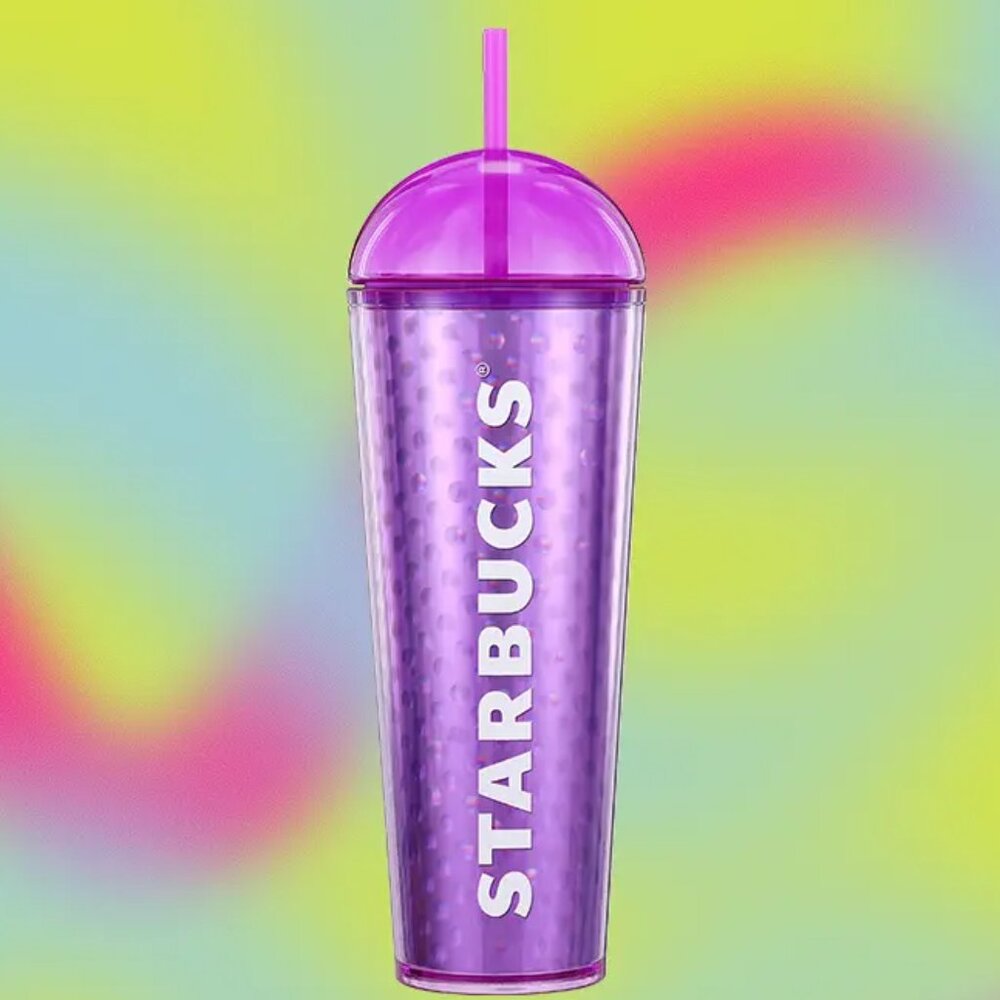 Starbucks Purple Dome Lid Cold Cup (24 oz)